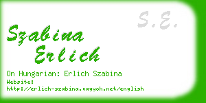 szabina erlich business card